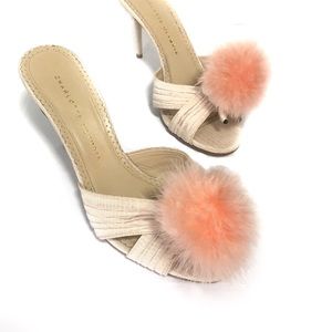 Charlotte Olympia Maribou poodle heels